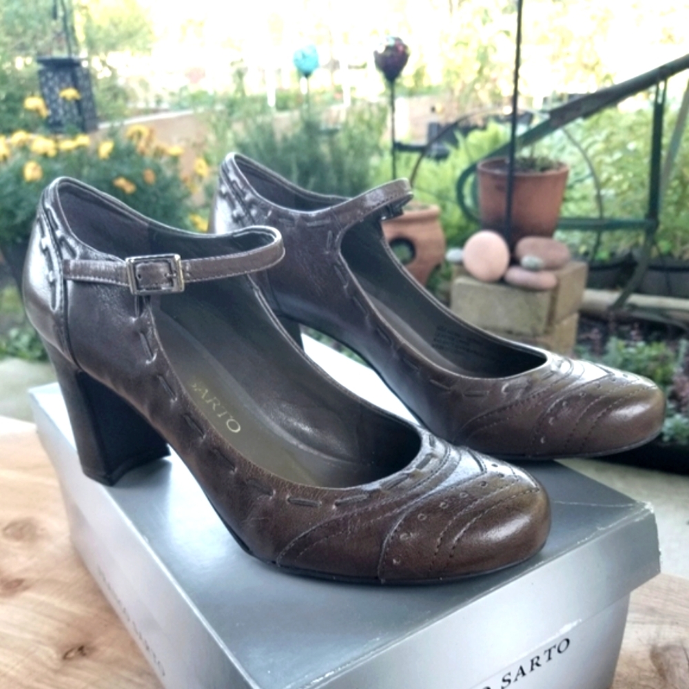 Unique Dark Olive Heeled Mary Jane Shoes